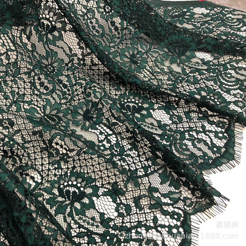 Dress Eyelash Placement Lace Fabric for Women's Wear Wholesale Supplie 22